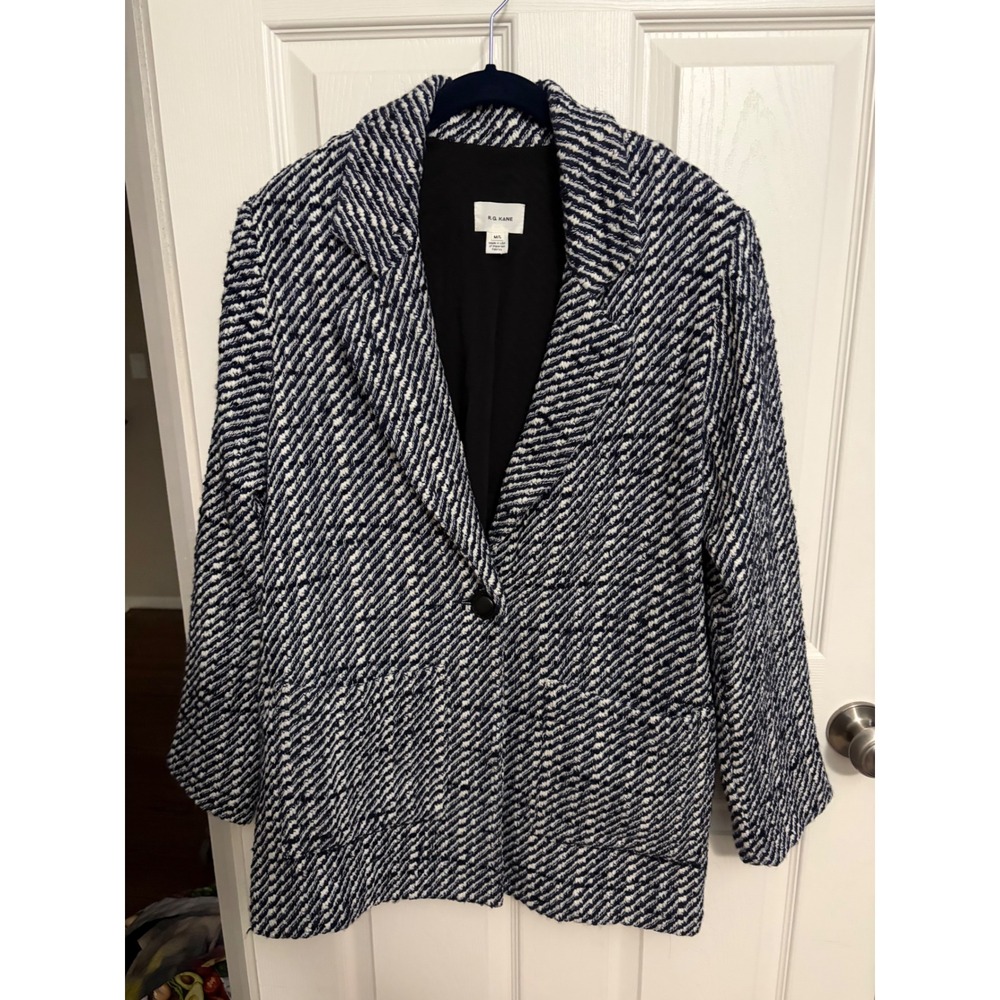 NEW R. G. Kane | Vice Blazer Tweed Navy White Sz M/L Made in USA